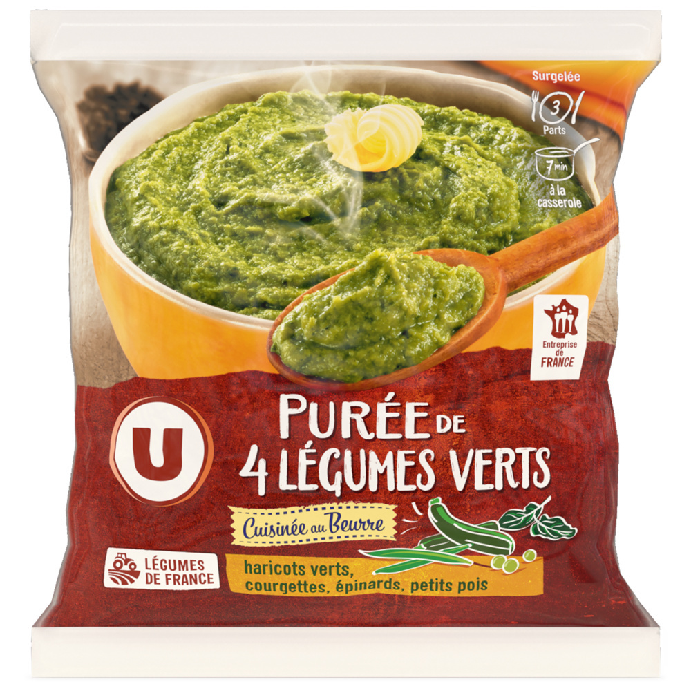 Purée aux 4 légumes verts U