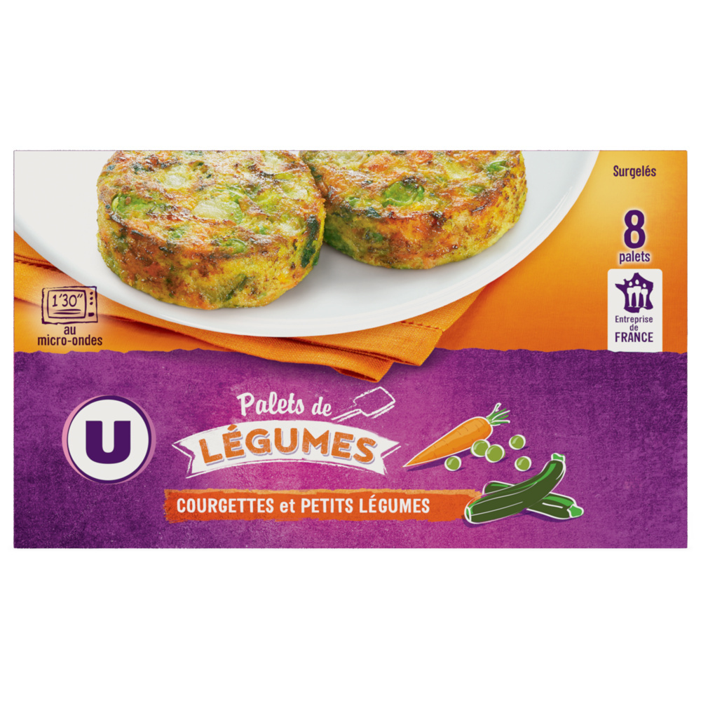 Palets de légumes courgette, petits légumes U