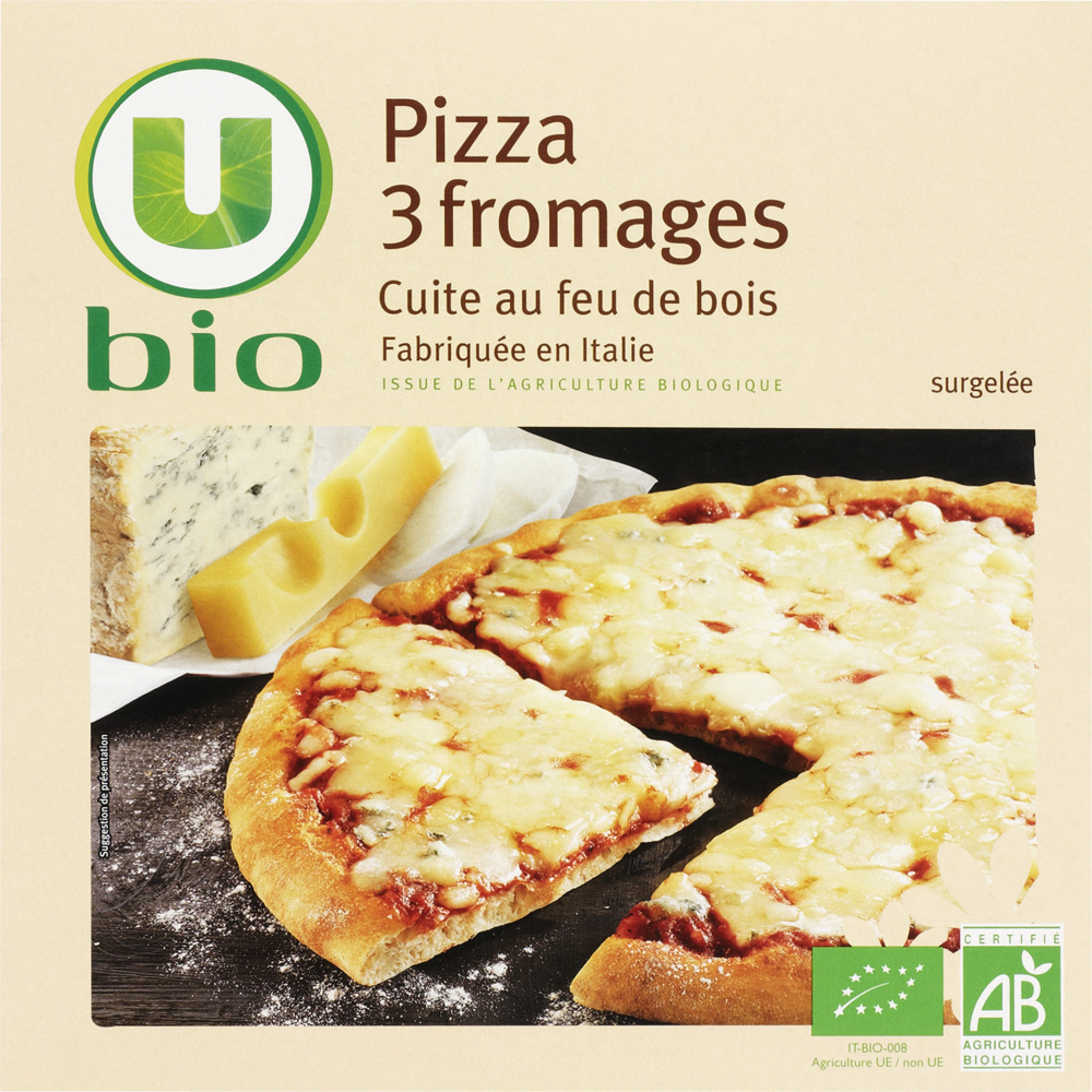 Pizza aux trois fromages bio U