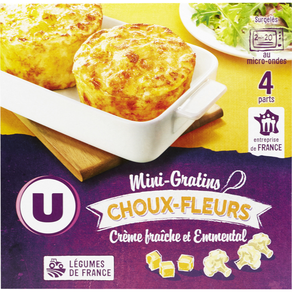 Mini gratins de choux fleurs U 
