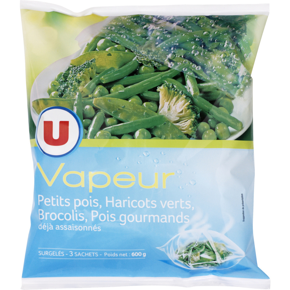 Légumes Vapeur petits pois, haricots verts et brocolis U 
