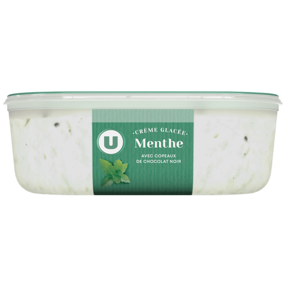 Crème glacée menthe chocolat U 