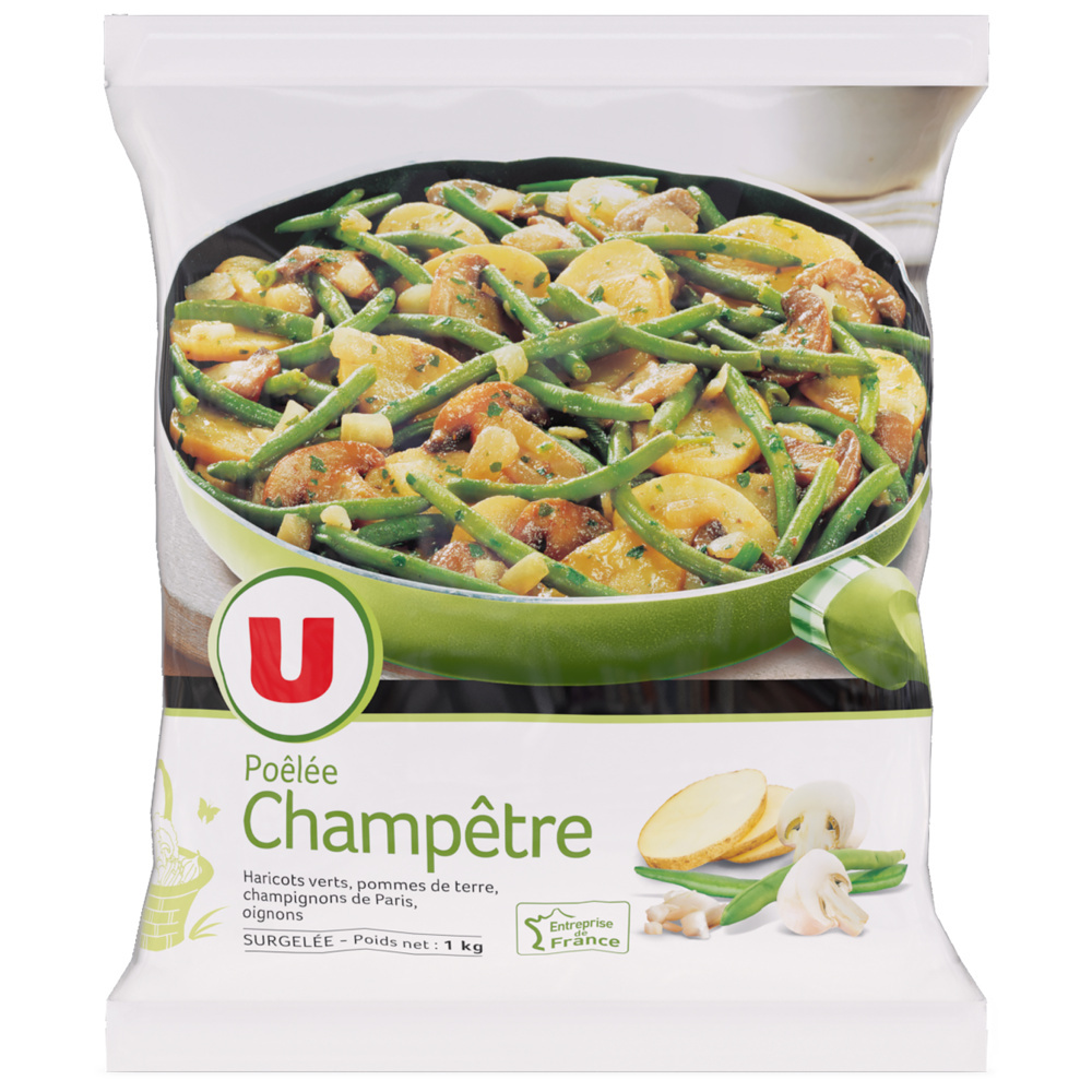 Poêlée champêtre aux légumes, pommes de terre et champignons de Paris U