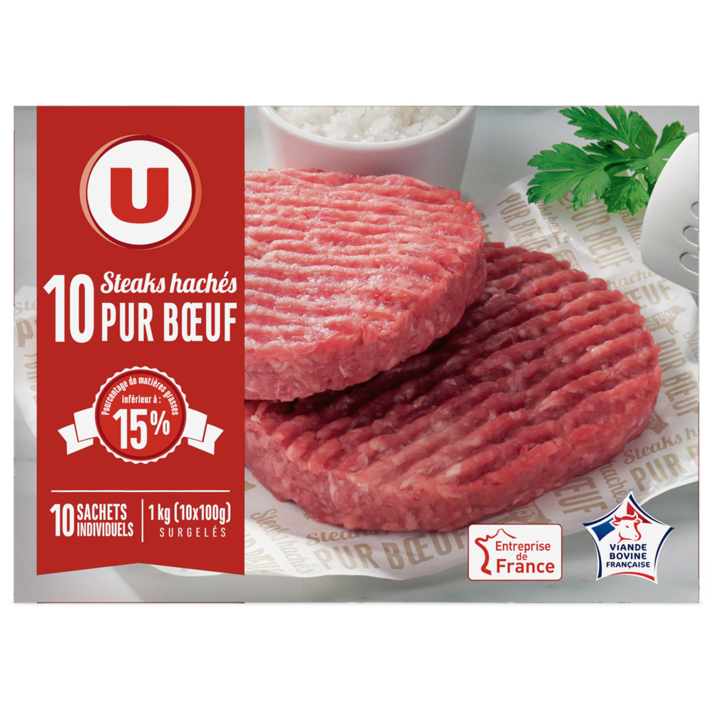 Steaks hachés pur boeuf 10% U 