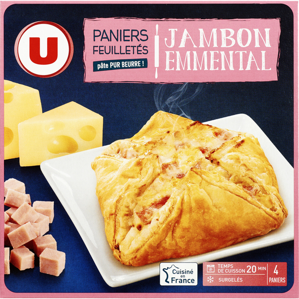 Paniers feuilletés jambon fromage U