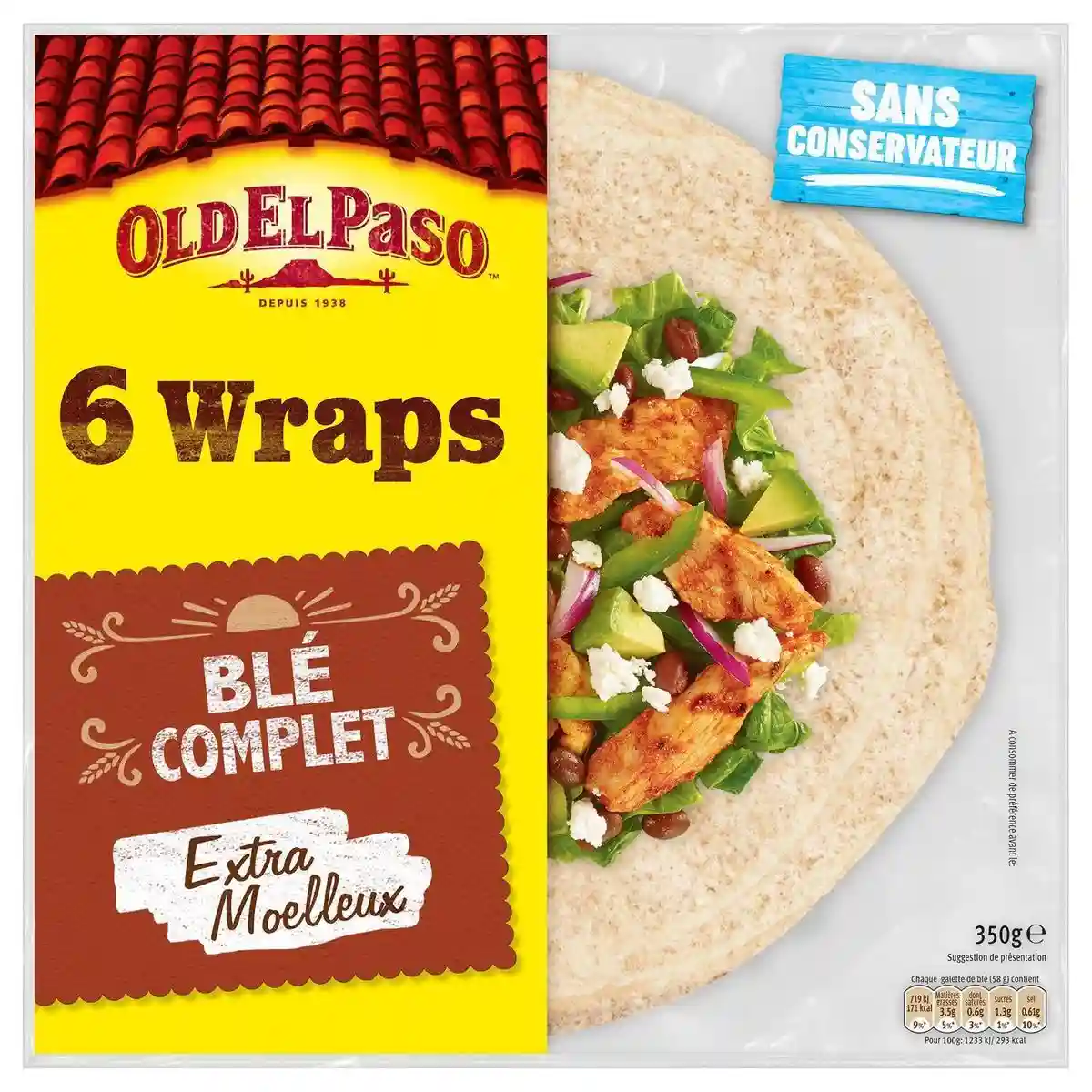 Old el paso Wraps au blé complet