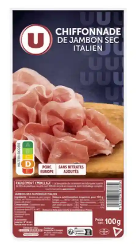 Chiffonnade de jambon sec italien U