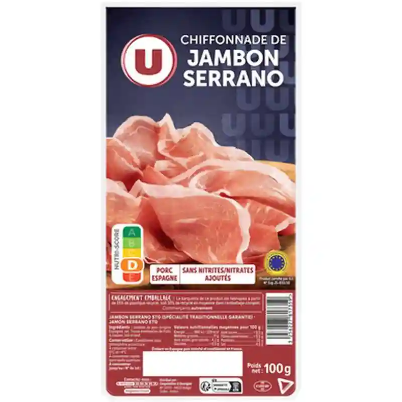 Chiffonnade de jambon serrano U