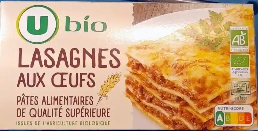 Organic egg lasagne U