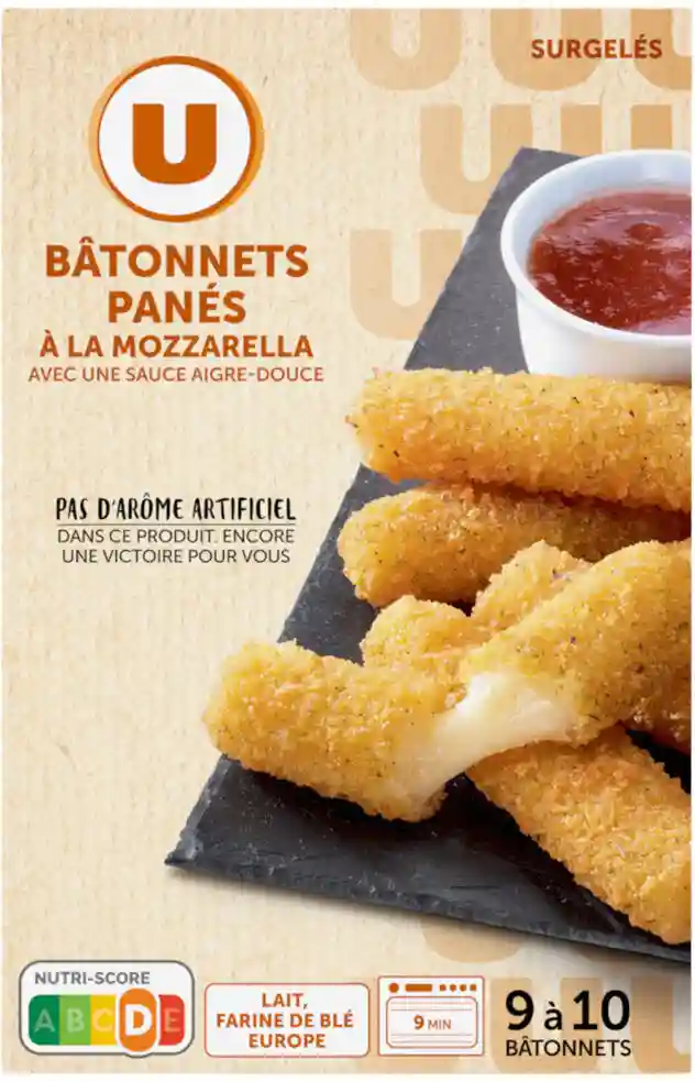 Bâtonnets panés à la mozzarella U