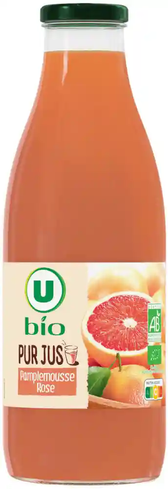 Pure organic pink grapefruit juice U