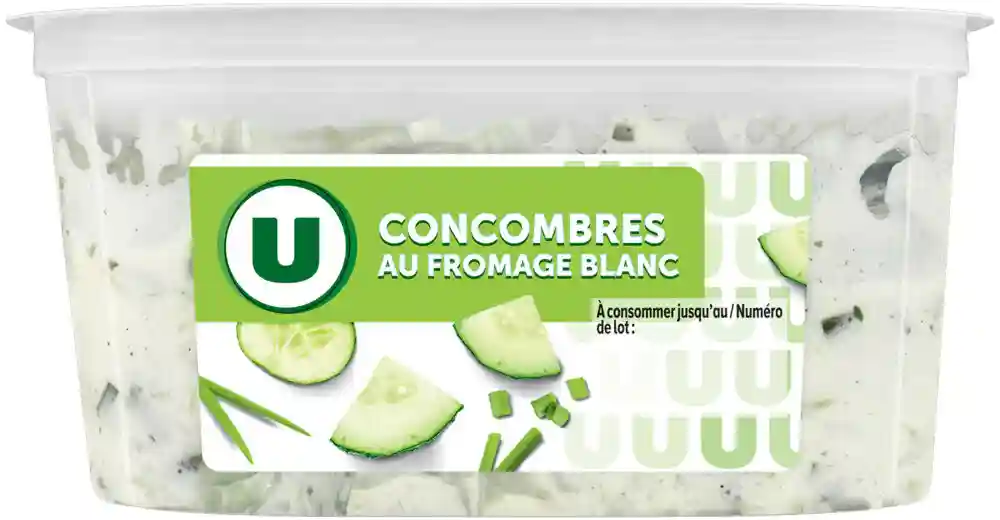 Salade de concombre, fromage frais et ciboulette U 