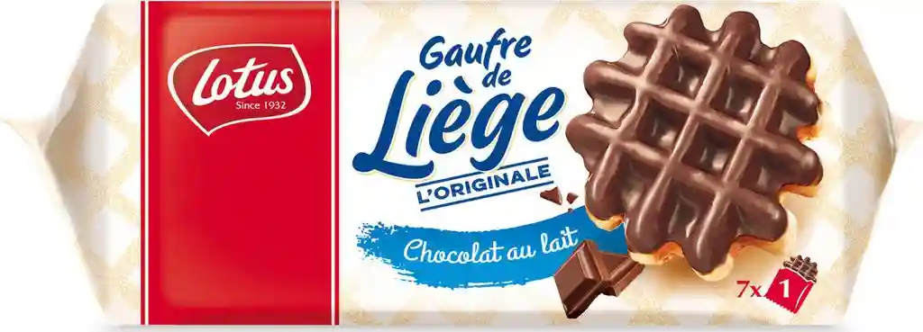 Gaufre de Liège au chocolat au lait Lotus
