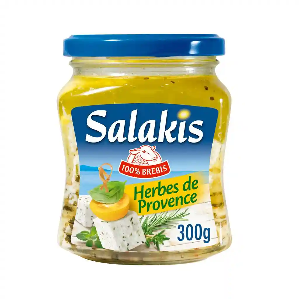 Feta salakis diced cheese with herbs